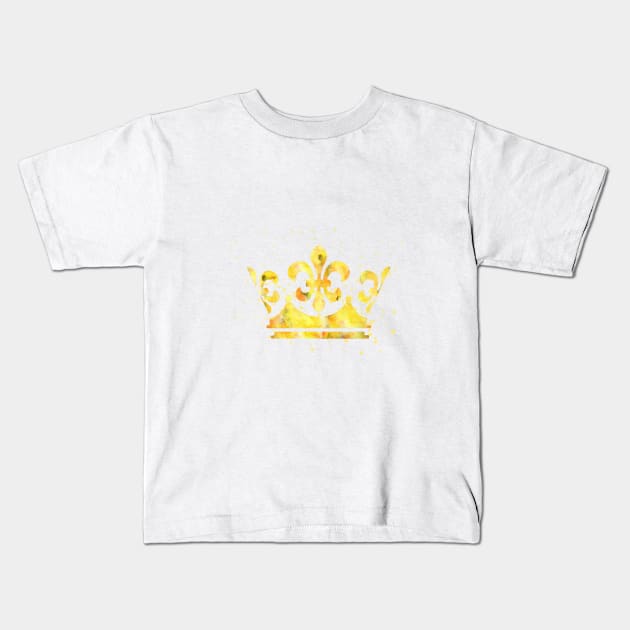 Princess crown Kids T-Shirt by RosaliArt